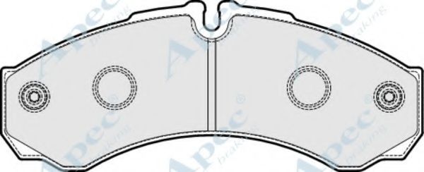 Комплект тормозных колодок, дисковый тормоз APEC braking PAD1920