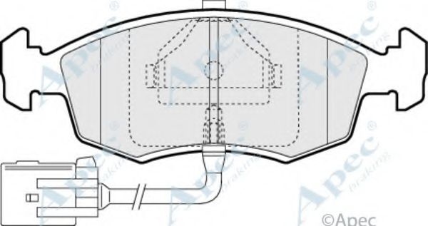 Комплект тормозных колодок, дисковый тормоз APEC braking PAD774