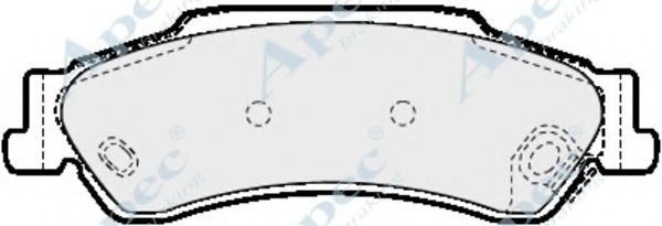 Комплект тормозных колодок, дисковый тормоз APEC braking PAD1177