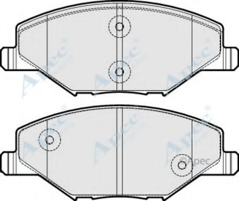 Комплект тормозных колодок, дисковый тормоз APEC braking PAD1958