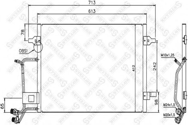 Конденсатор, кондиционер STELLOX 10-45024-SX