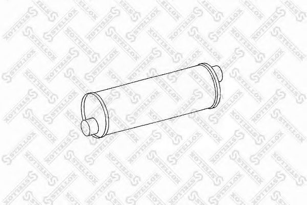 Средний / конечный глушитель ОГ STELLOX 82-03046-SX