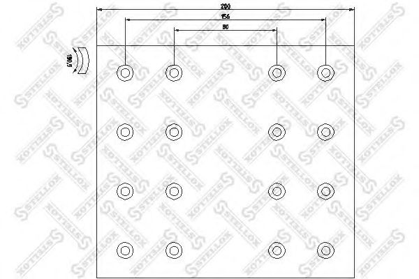 Комплект тормозных башмаков, барабанные тормоза STELLOX 85-00952-SX
