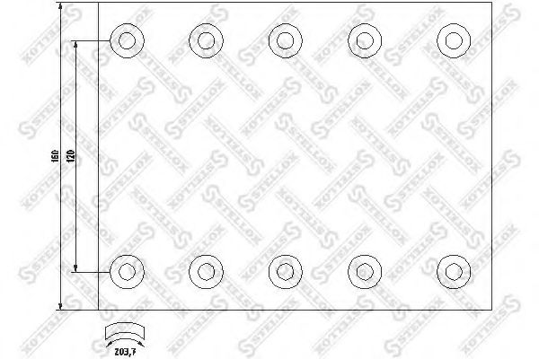 Комплект тормозных башмаков, барабанные тормоза STELLOX 85-00975-SX