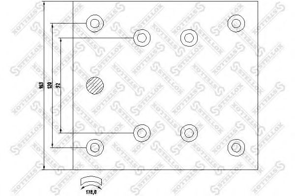 Комплект тормозных башмаков, барабанные тормоза STELLOX 85-01007-SX