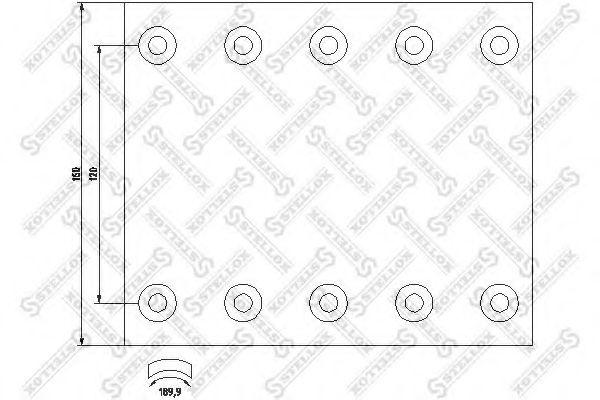 Комплект тормозных башмаков, барабанные тормоза STELLOX 85-01108-SX