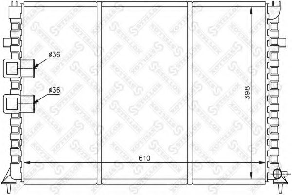 Радиатор, охлаждение двигателя STELLOX 10-25664-SX