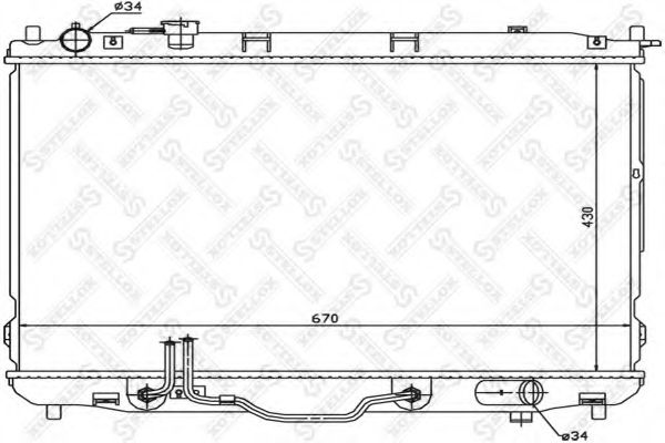 Радиатор, охлаждение двигателя STELLOX 10-26484-SX