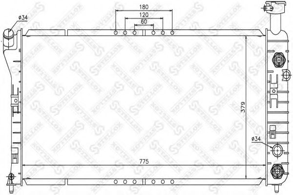 Радиатор, охлаждение двигателя STELLOX 10-26767-SX