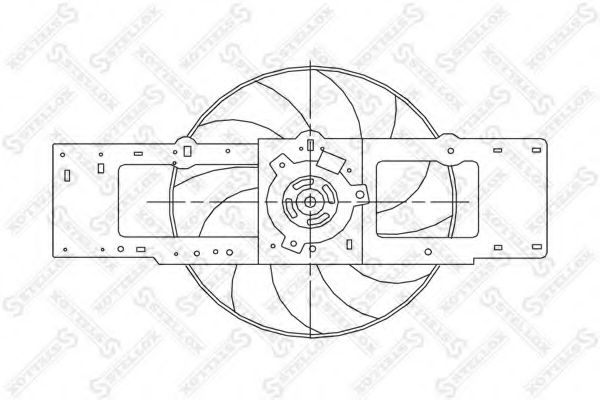 Вентилятор, охлаждение двигателя STELLOX 29-99273-SX
