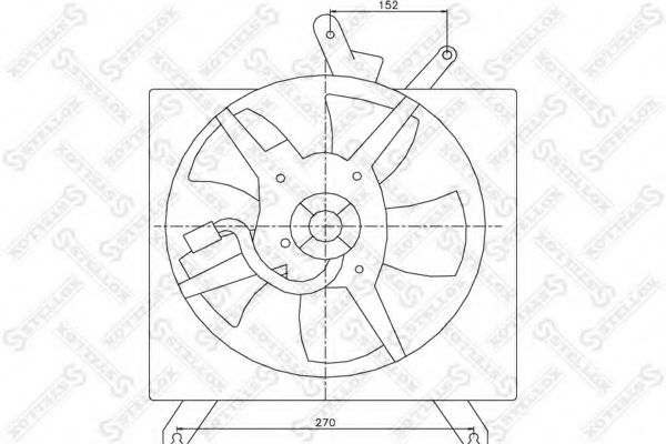 Вентилятор, охлаждение двигателя STELLOX 29-99347-SX