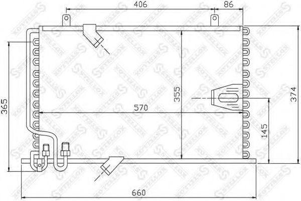 Конденсатор, кондиционер STELLOX 10-45074-SX