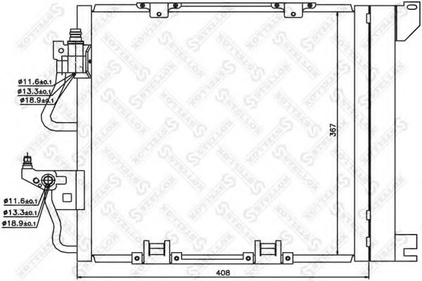 Конденсатор, кондиционер STELLOX 10-45195-SX