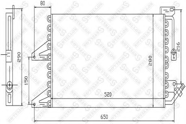 Конденсатор, кондиционер STELLOX 10-45596-SX