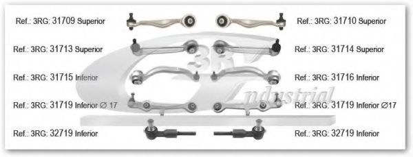 Комлектующее руля, подвеска колеса 3RG 31773