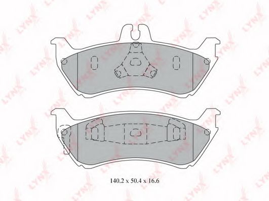 Комплект тормозных колодок, дисковый тормоз LYNXauto BD-5328