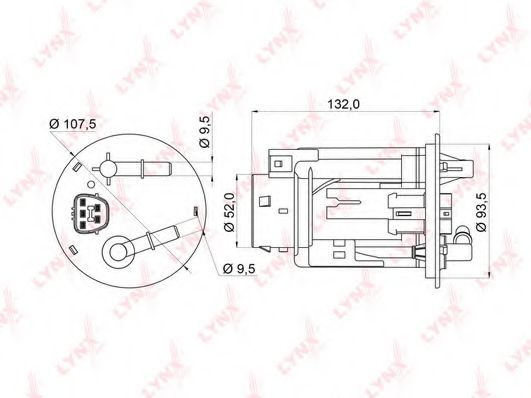 Топливный фильтр LYNXauto LF-956M