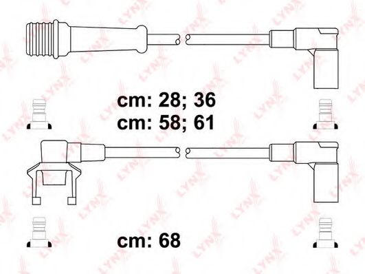 Комплект проводов зажигания LYNXauto SPC6305