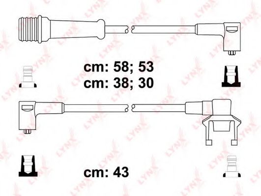 Комплект проводов зажигания LYNXauto SPC6339