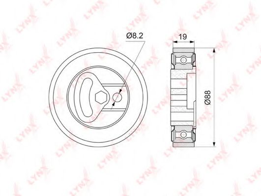 Натяжной ролик, поликлиновой  ремень LYNXauto PB-5073