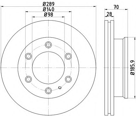 Тормозной диск HELLA PAGID 8DD 355 116-841