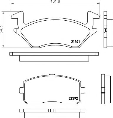 Комплект тормозных колодок, дисковый тормоз HELLA PAGID 8DB 355 005-811