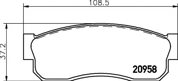 Комплект тормозных колодок, дисковый тормоз HELLA PAGID 8DB 355 006-081