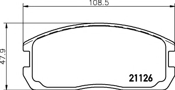 Комплект тормозных колодок, дисковый тормоз HELLA PAGID 8DB 355 006-201