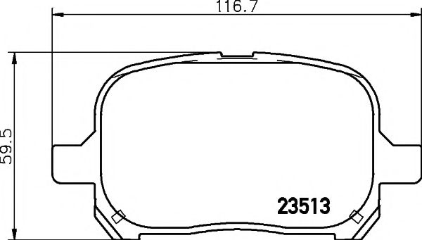 Комплект тормозных колодок, дисковый тормоз HELLA PAGID 8DB 355 009-351