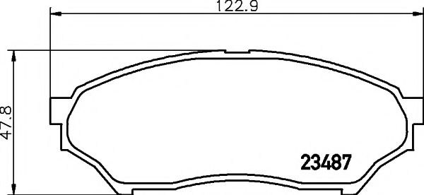 Комплект тормозных колодок, дисковый тормоз HELLA PAGID 8DB 355 009-521
