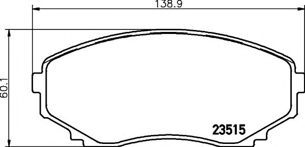 Комплект тормозных колодок, дисковый тормоз HELLA PAGID 8DB 355 009-641