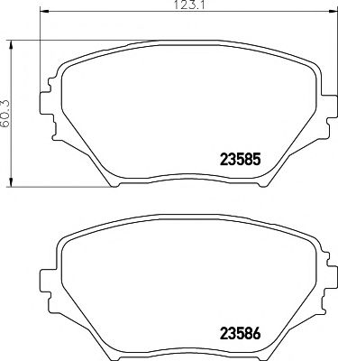 Комплект тормозных колодок, дисковый тормоз HELLA PAGID 8DB 355 009-741