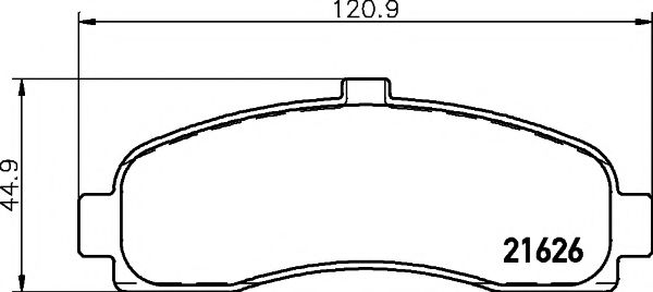 Комплект тормозных колодок, дисковый тормоз HELLA PAGID 8DB 355 016-501