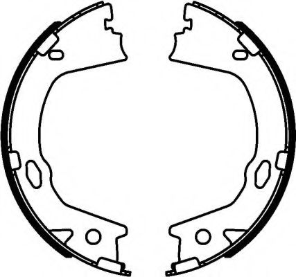 Комплект тормозных колодок, стояночная тормозная система HELLA PAGID 8DA 355 051-081
