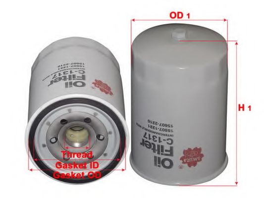 Масляный фильтр SAKURA  Automotive C-1317