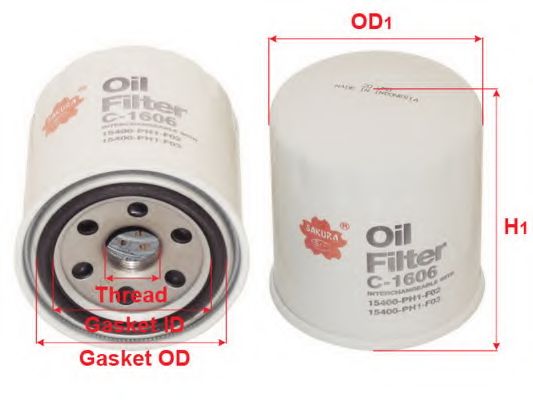 Масляный фильтр SAKURA  Automotive C1606