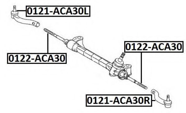 Наконечник поперечной рулевой тяги ASVA 0121-ACA30L