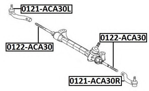 Наконечник поперечной рулевой тяги ASVA 0121-ACA30R