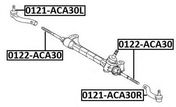 Осевой шарнир, рулевая тяга ASVA 0122-ACA30