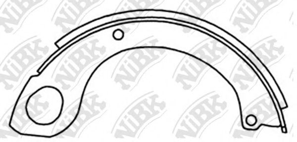 Комплект тормозных колодок, стояночная тормозная система NiBK FN1245