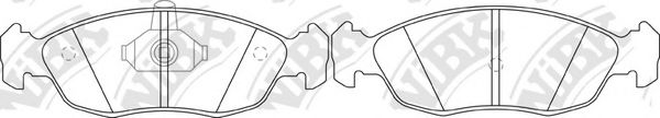 Комплект тормозных колодок, дисковый тормоз NiBK PN0170