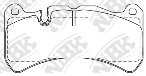 Комплект тормозных колодок, дисковый тормоз NiBK PN0843