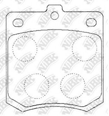 Комплект тормозных колодок, дисковый тормоз NiBK PN1008