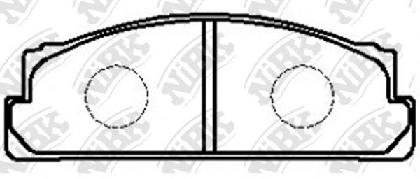 Комплект тормозных колодок, дисковый тормоз NiBK PN1022