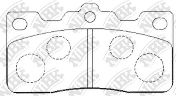 Комплект тормозных колодок, дисковый тормоз NiBK PN1074