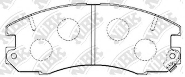 Комплект тормозных колодок, дисковый тормоз NiBK PN1184