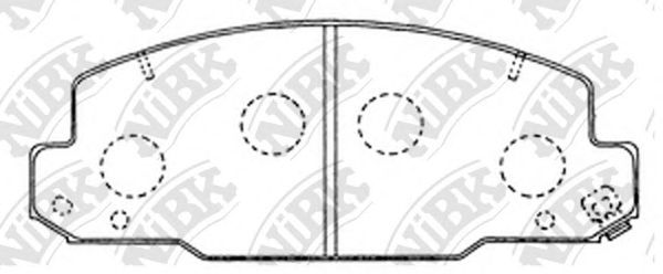 Комплект тормозных колодок, дисковый тормоз NiBK PN1330