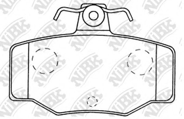 Комплект тормозных колодок, дисковый тормоз NiBK PN2214