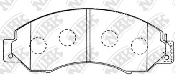 Комплект тормозных колодок, дисковый тормоз NiBK PN2368