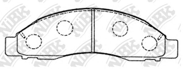 Комплект тормозных колодок, дисковый тормоз NiBK PN5392